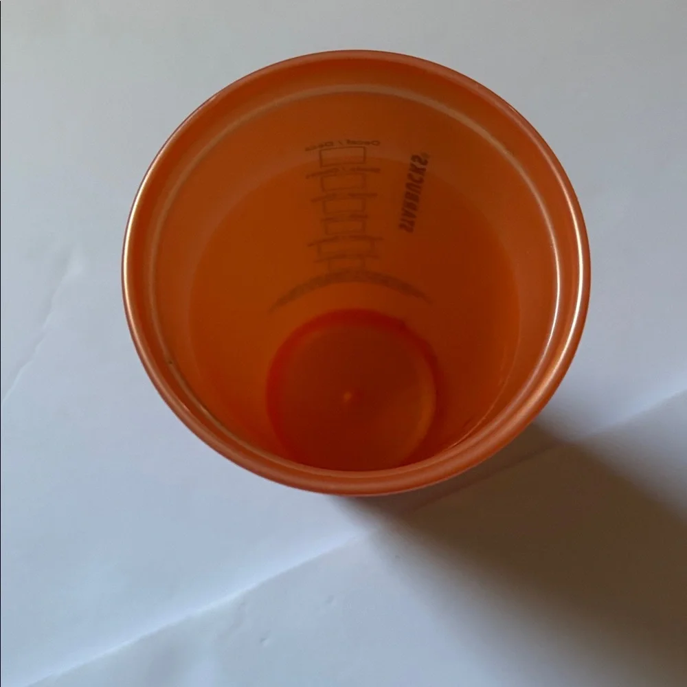 Starbucks | Bundle of Two Reusable Coffee Cups Orange + Purple Lip Kiss Imprint